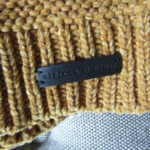 Rebecca Minkoff Chenille Traveling Beanie in Honey Yellow - Picture 4 of 4